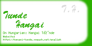 tunde hangai business card